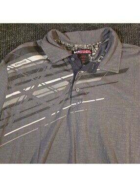 Tony Hawk Men's XXL Gray Cotton Polo Shirt with Graphic Design